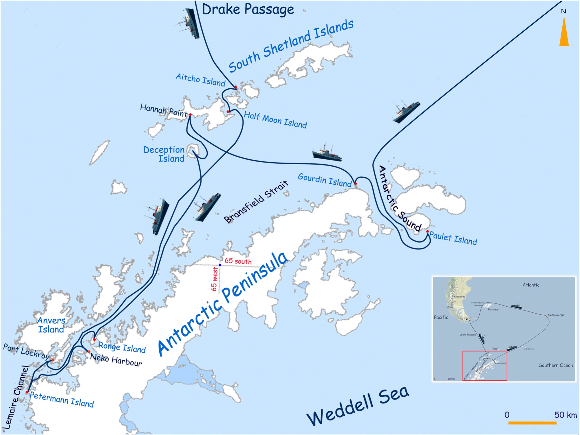 Antarktis 2008, dritte Etappe: Antarktische Halbinsel