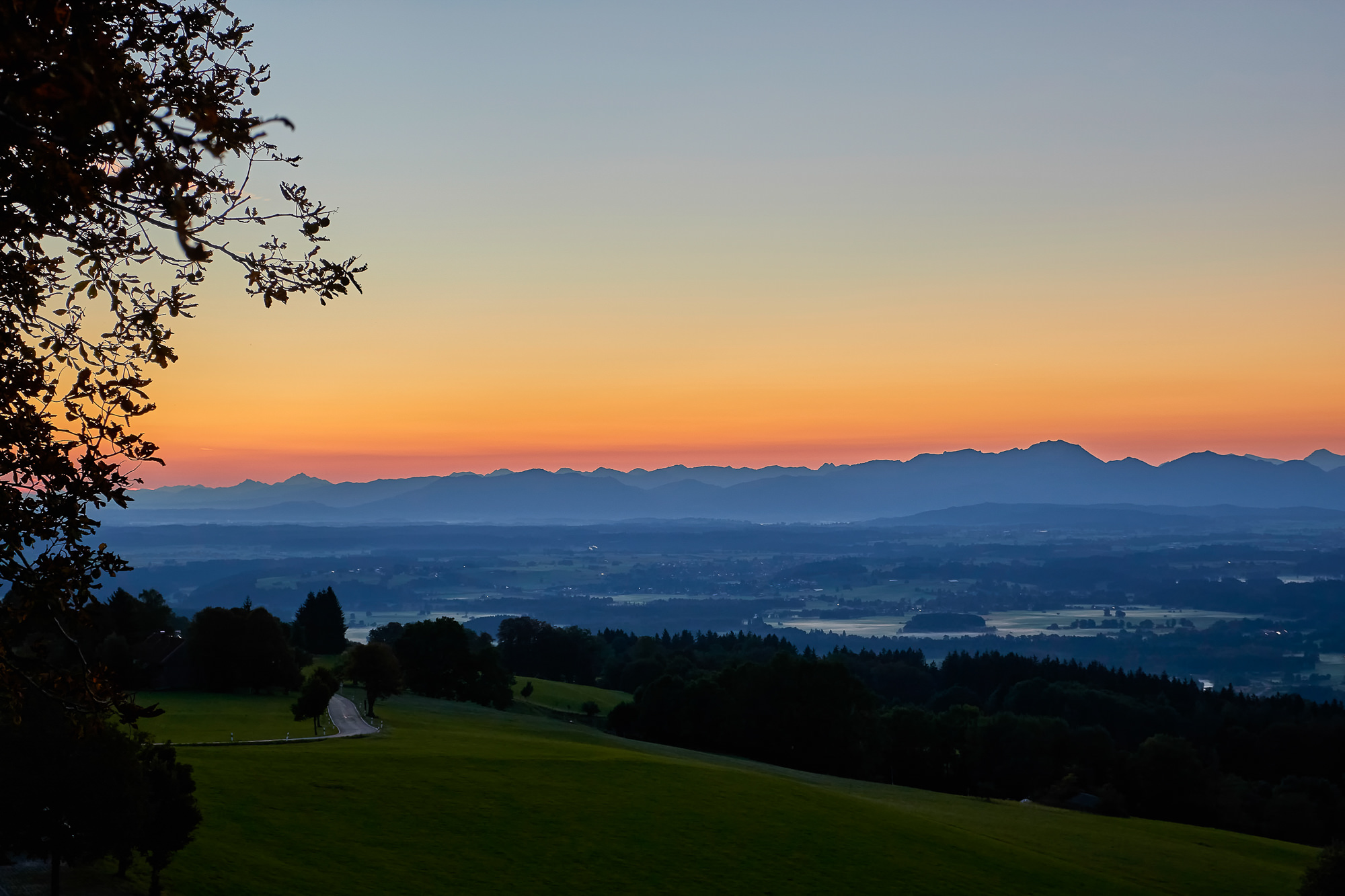 autumn morning mood at mount Hoher Peißenberg