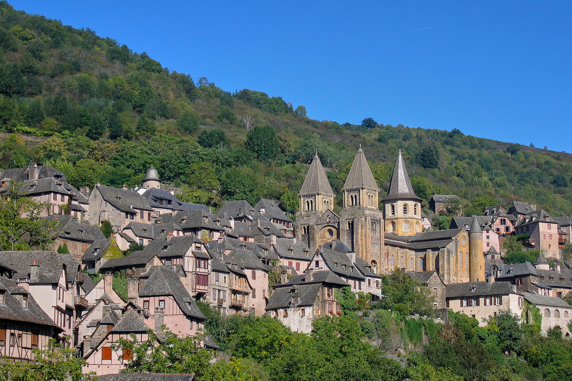Day 6: From Espeyrac to Conques,  View of Conques